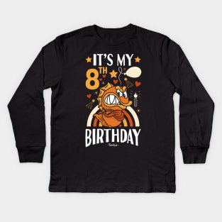 8th birthday Fish Kids Long Sleeve T-Shirt